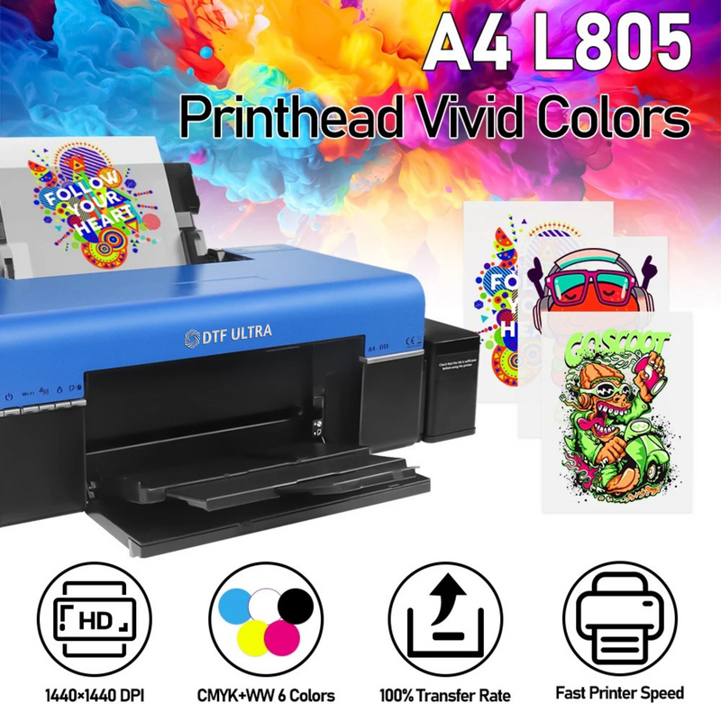 Load image into Gallery viewer, DTF ULTRA A4 L805 DTF Printer (Direct to Film Printer) Bundle
