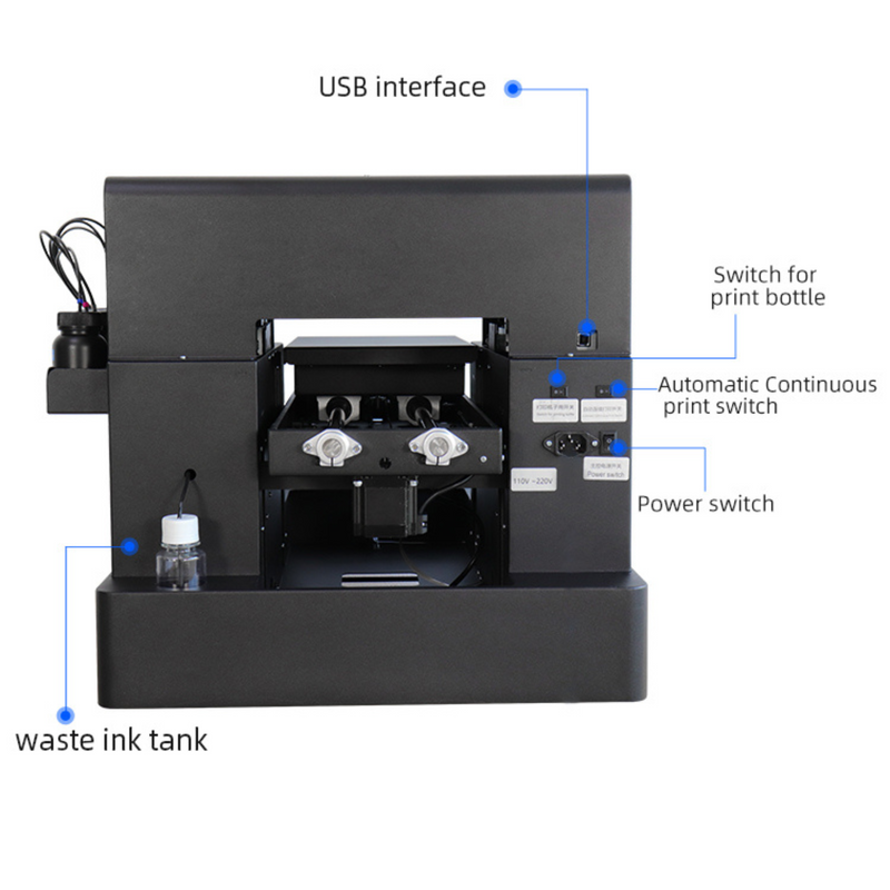 Load image into Gallery viewer, A4 L805 UV Printer Flatbed UV LED Printer Bundle UV Printing Machine Components Ultraviolet Printing
